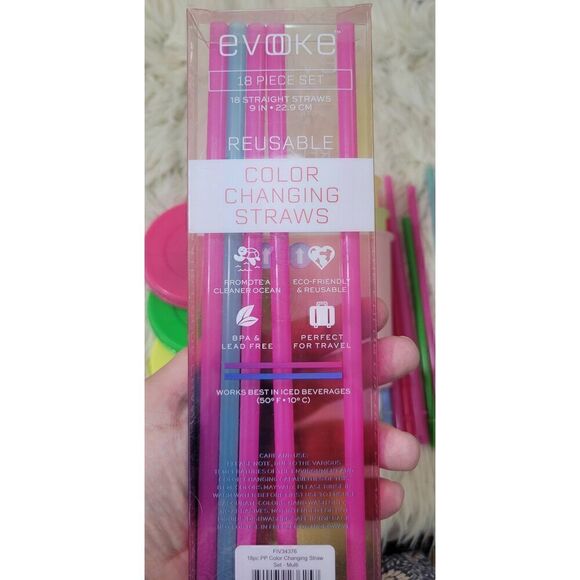 Color Changing Straws & To Go Cups Reuseable 16 oz - Picture 2 of 9